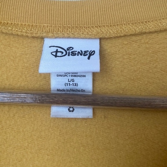 Disney - Yellow Winnie The Pooh "I'm Obviously Busy" Crewneck Sweatshirt Sz L - Picture 3 of 9